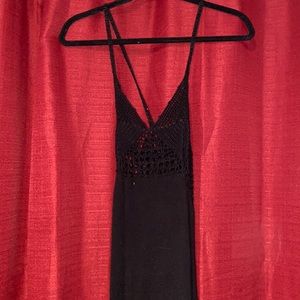 Nasty Gal Black Knitted maxi dress -